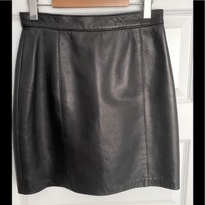 Dimitri leather skirt.
